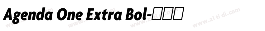 Agenda One Extra Bol字体转换